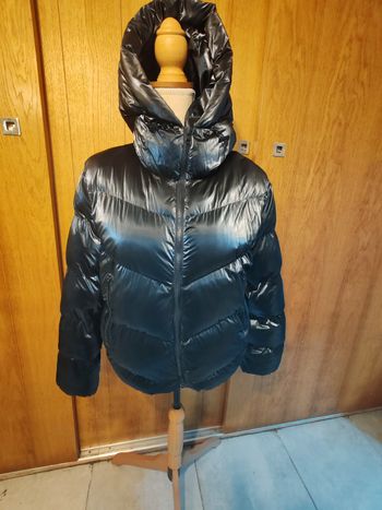 Doudoune femme taille L 40 bleu métallique 