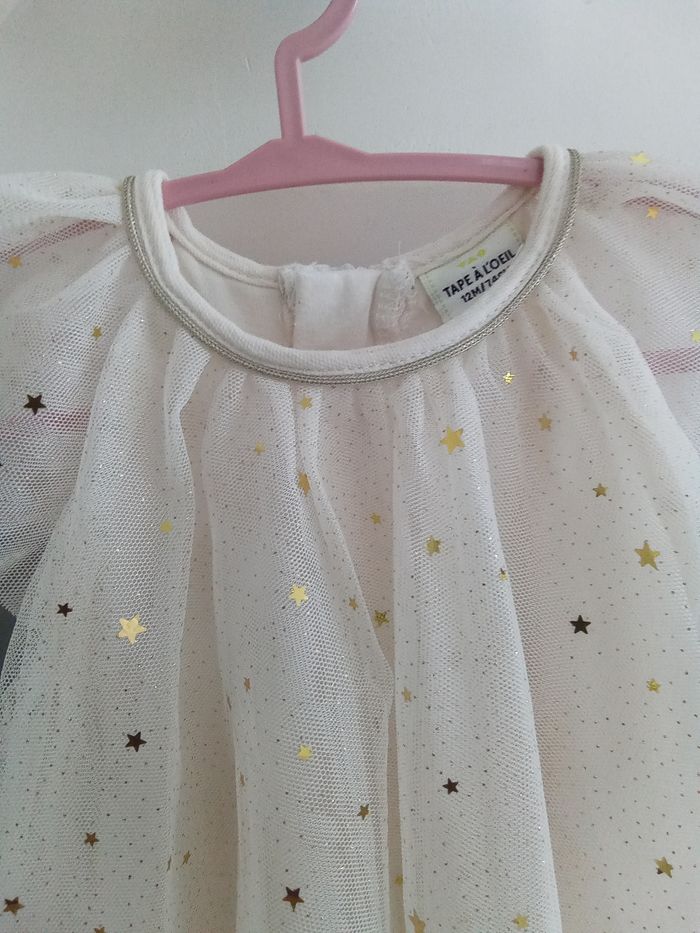 Jolie robe en tulle avec sequins étoiles TAO taille 12 mois - photo numéro 2