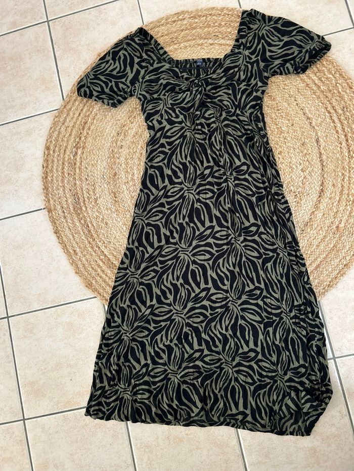 Robe longue kaki et noir taille L - photo numéro 1