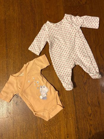 Pyjama et bodie été fille 0-1 mois