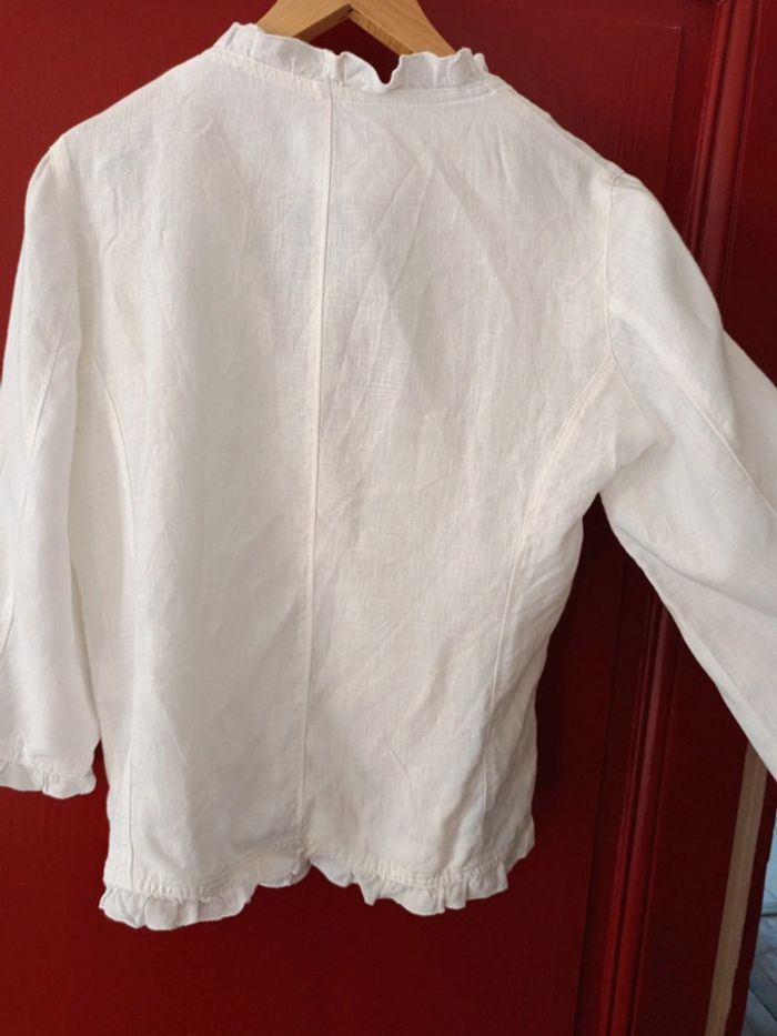 Veste blouse Armand Thiery t.42 100% lin - photo numéro 6