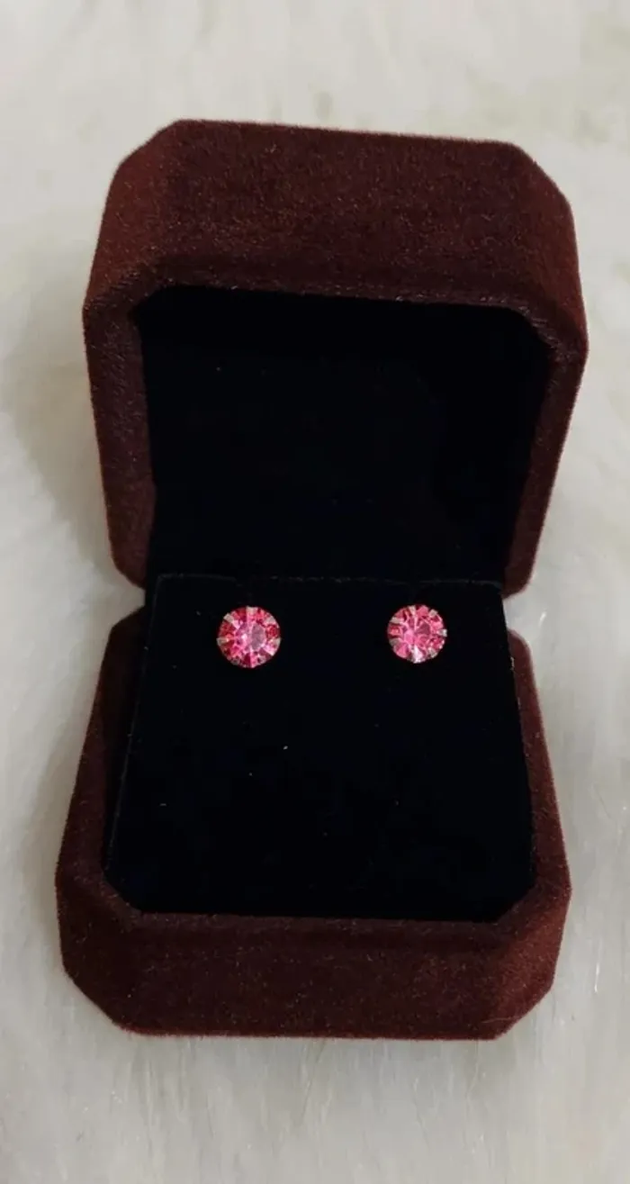 💎Boucles d’oreilles Zirconium Rose Claires💎