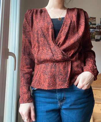 Blouse Kookai motifs croco