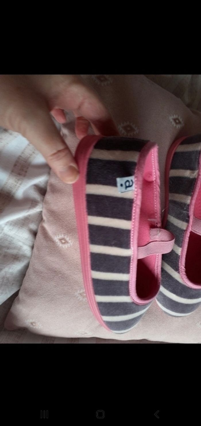Lot revendeur 2 paires de pantouffles fille absorba p 32 et 34 rose gris neuves - photo numéro 6