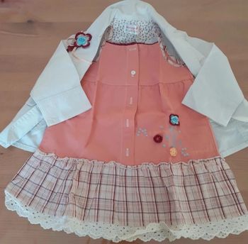 Bel ensemble veste et robe légère fille 18 mois