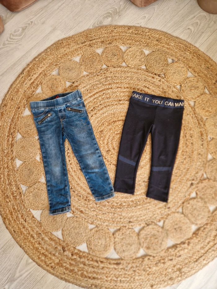 Lot de 2 pantalons legging Tape à l'œil 🐇2 ans🐇