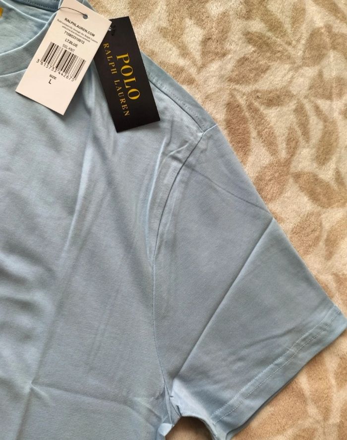 T-shirt homme ralph lauren bear taille L bleu clair 100% coton 35€ - photo numéro 2