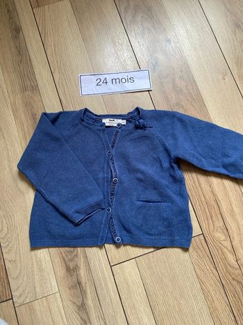 Gilet bleu cyrillus 24 mois