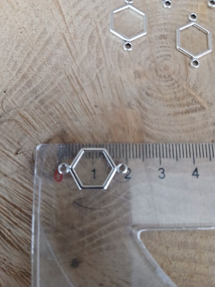 Lot de 16 connecteurs losanges argenté - photo numéro 2