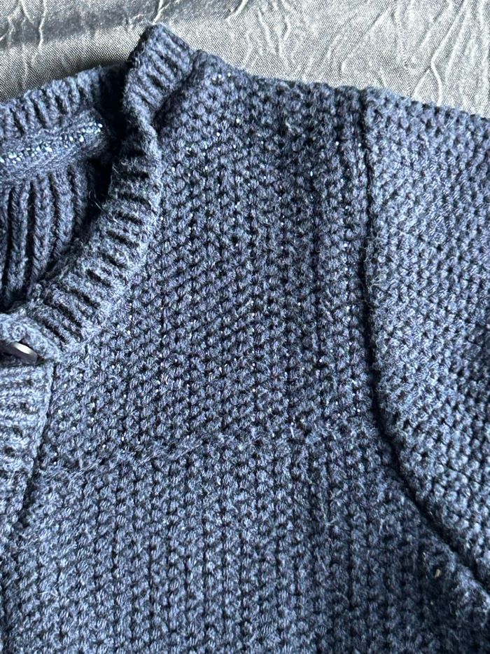 Gilet bleu marine petite fille - photo numéro 4