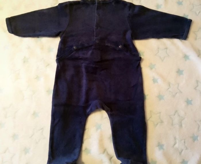 Pyjama en velours Marine + 1 offert 9M - photo numéro 4
