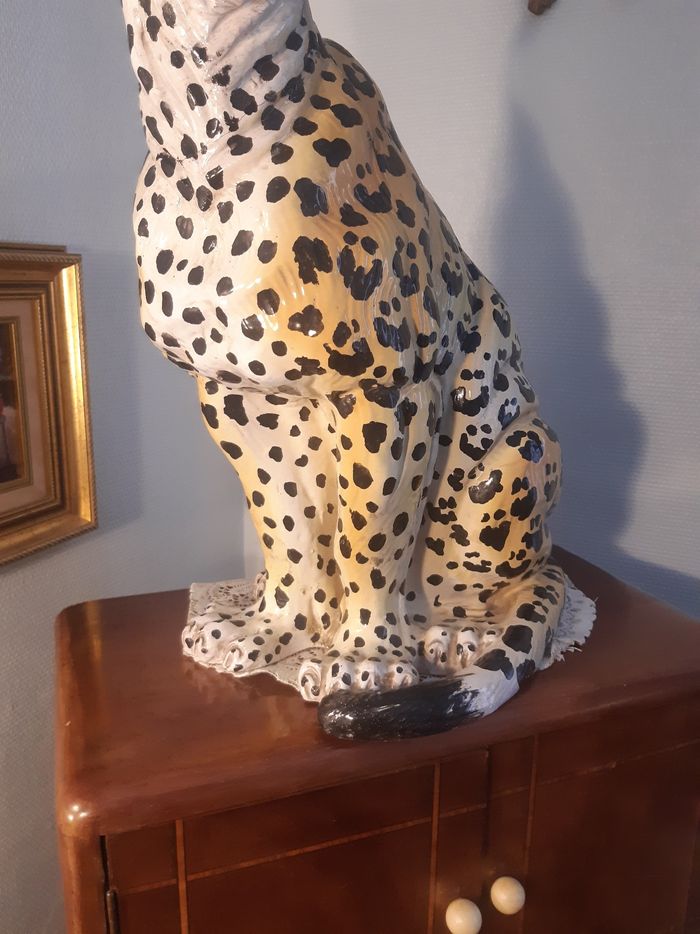 Grande panthère terre cuite années 60/70 - photo numéro 10