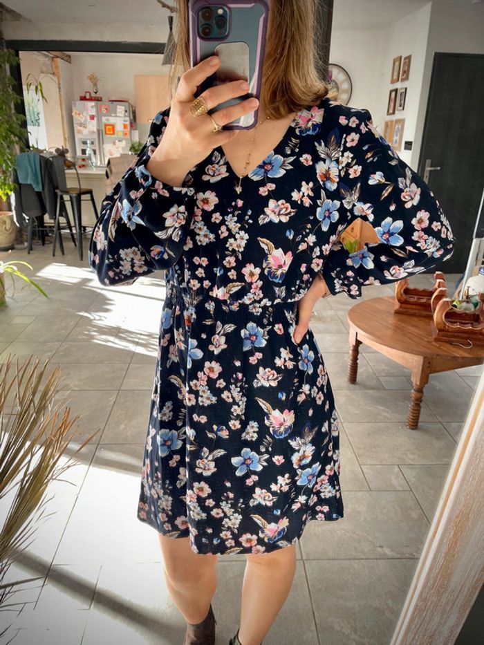 Robe fleurie + ceinture - photo numéro 3