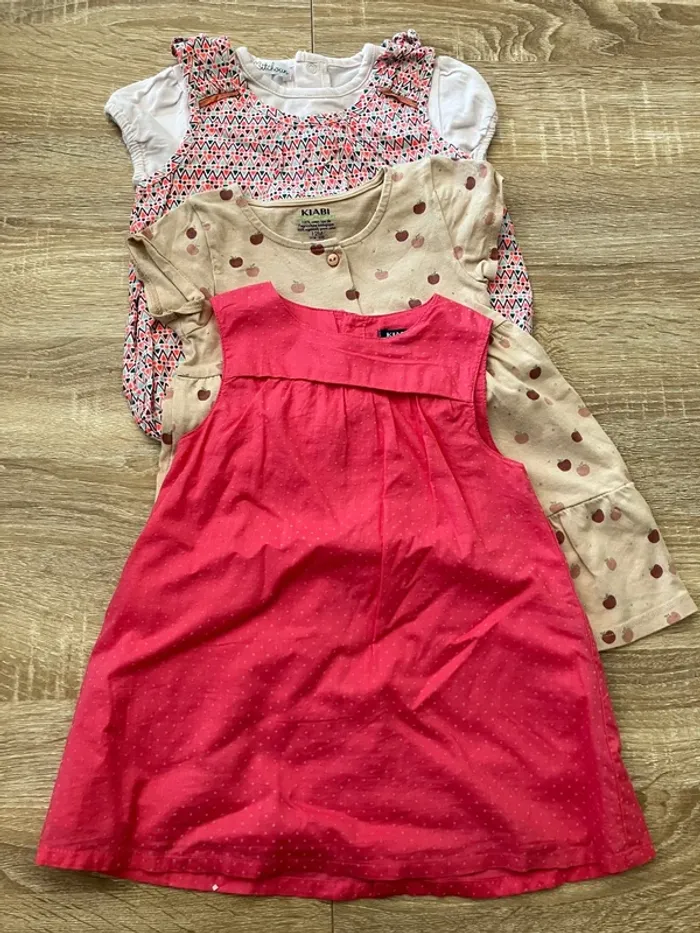 Lot de 3 robes d’été, taille 1 an