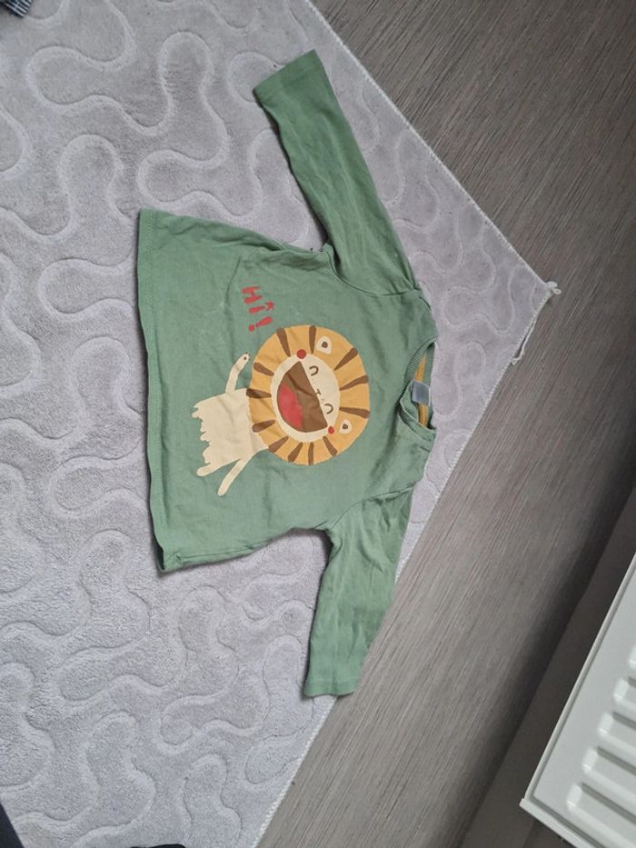 Tee shirt manches longues motif tigre 12 mois - photo numéro 3