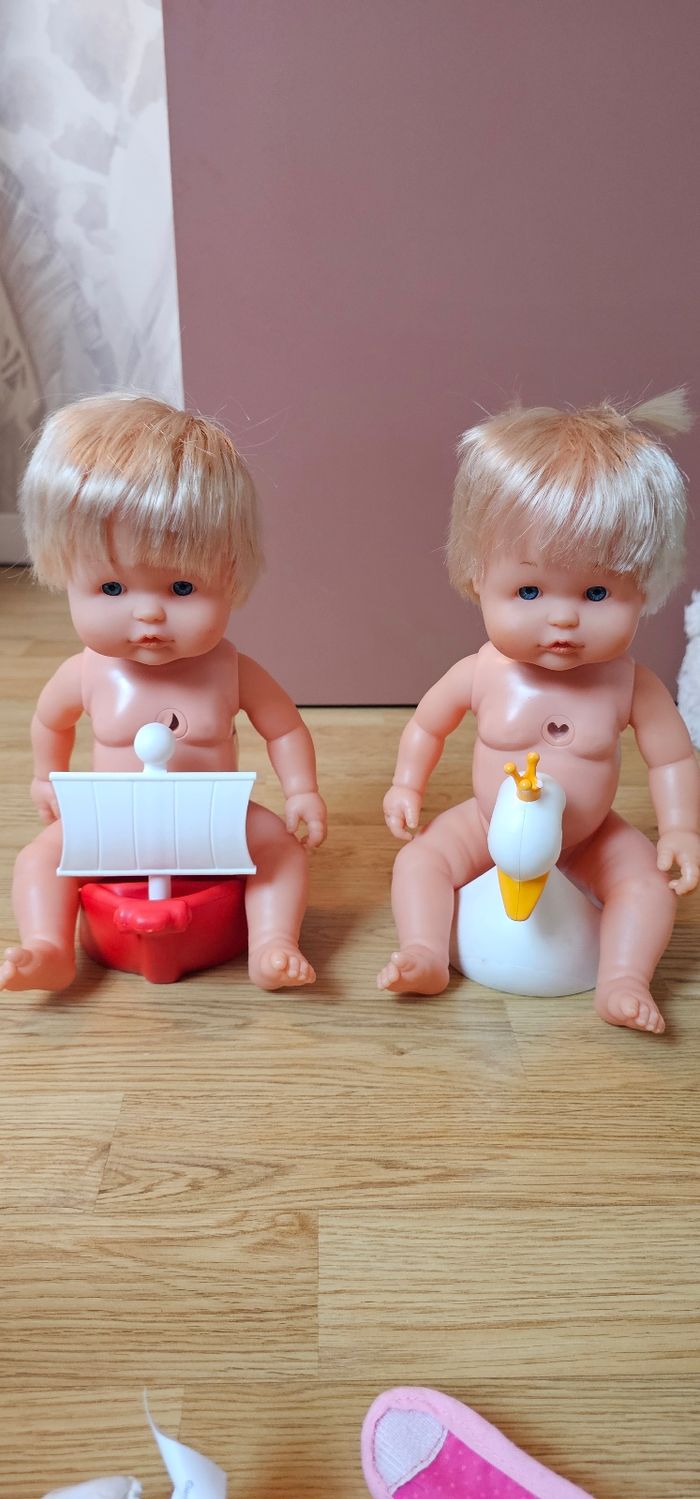 Poupées bébés jumeaux nenuco avec pots - photo numéro 10