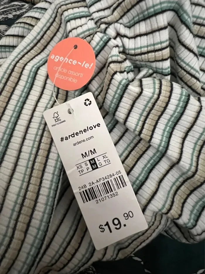 Jupe tube rayée blanc et vert Ardene - photo numéro 5