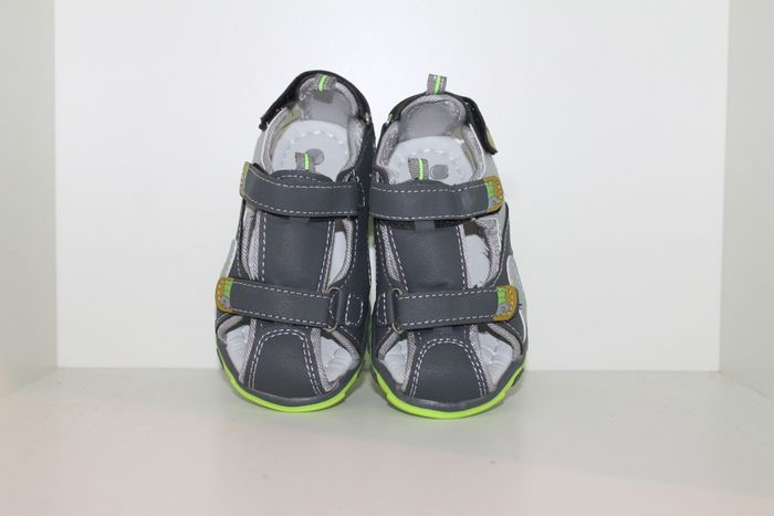 belle sandales nus pieds grise et verte 25 - photo numéro 3