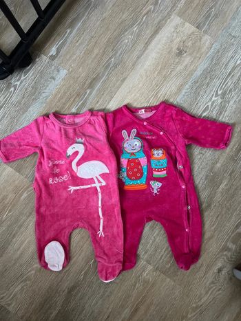 Lot de 2 pyjama fille 1 mois