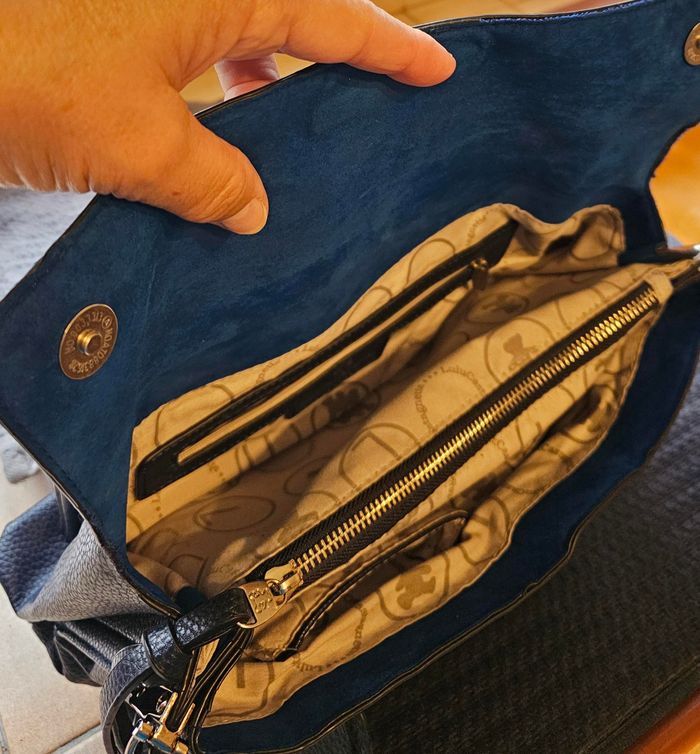 Sac Lulu Castagnette, bleu marine, intérieur doublé - photo numéro 6