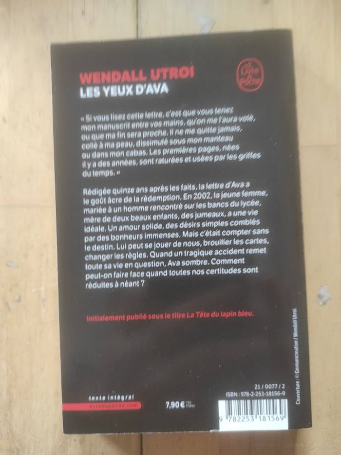 Les yeux d'Ava Wendall Utroi Livre de Poche 2020 - photo numéro 3