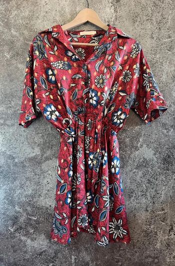 Robe satinée femme Voyelles taille S Vestido satinado Abito satinato Satinkleid