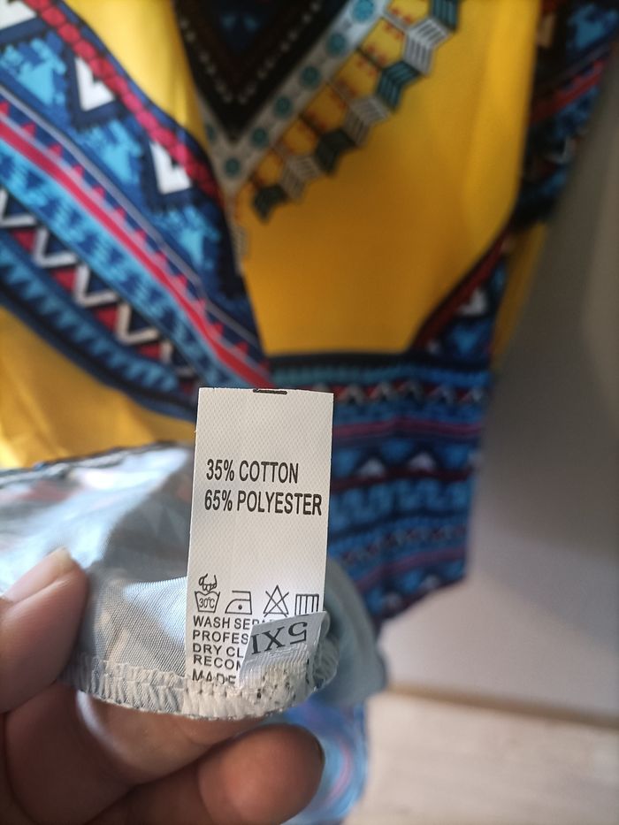 Robe courte fluide mutlicolore à bretelle - photo numéro 3