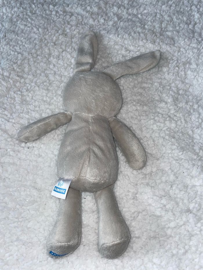 Doudou peluche lapin gris bleu étoile Klorane - photo numéro 3