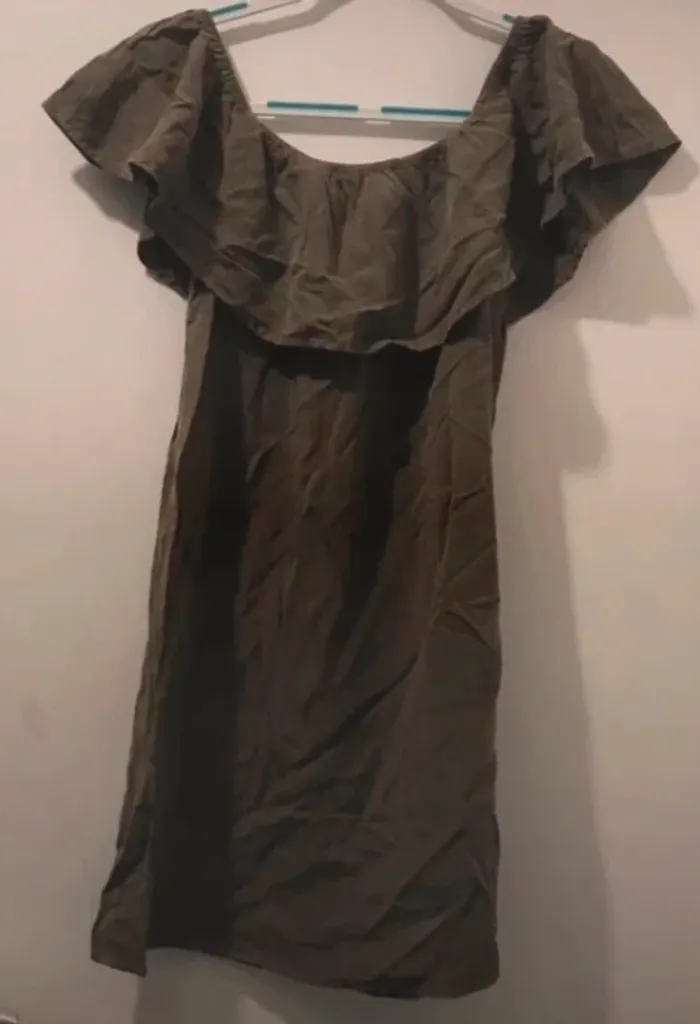 Robe été tunique femme pimkie epaules dénudée kaki militaire taille unique - photo numéro 2