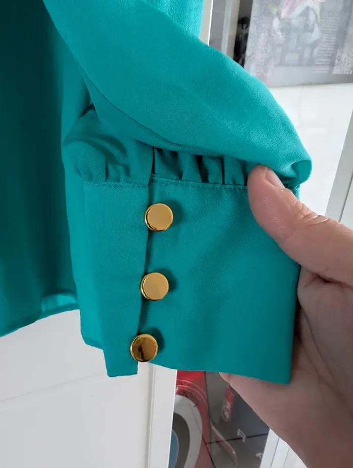 Blouse bleue turquoise - photo numéro 2