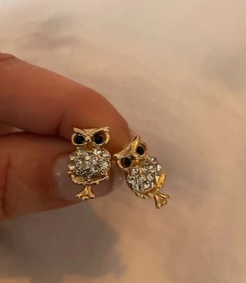 Boucles d’oreilles hibou doré