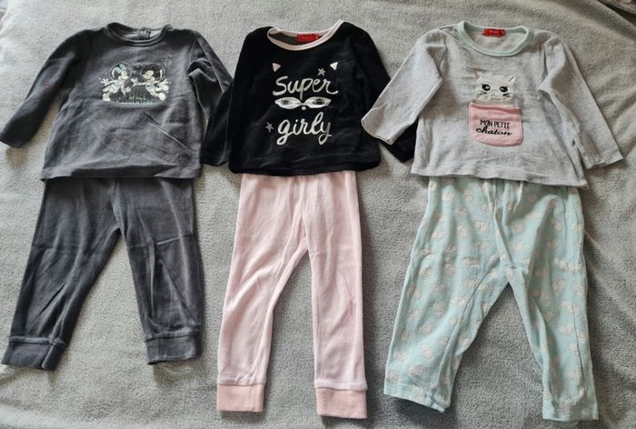 Lot de 3 pyjamas hiver fille 2 ans (+2 pyjamas gratuits) - photo numéro 2