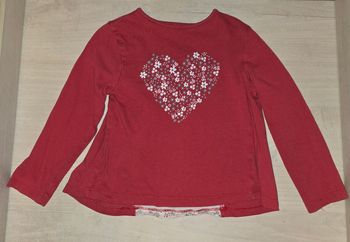 Tee shirt manches longues coeur