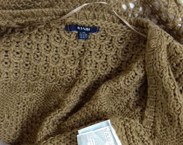 Gilet camel maille fantaisie - Kiabi - T. L/XL - photo numéro 8