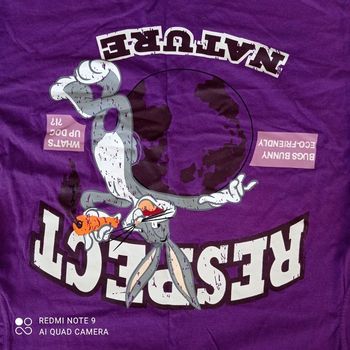 T-shirt violet bugs Bunny t40