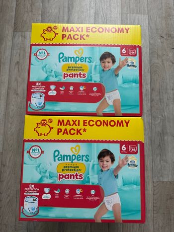 Lot de 2 maxi pack Pampers premium taille 6 