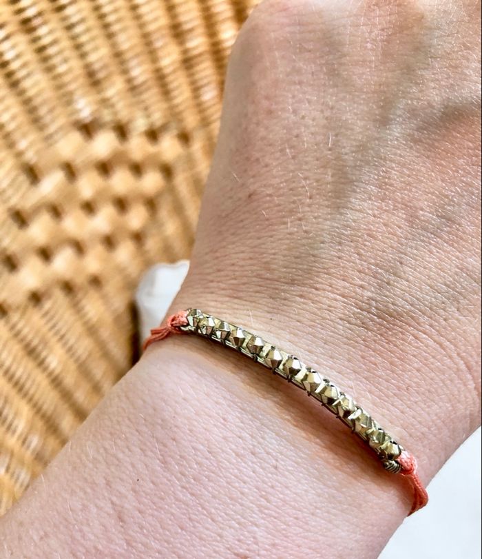💜 Bracelet orange & doré Bala boosté 💜 - photo numéro 4