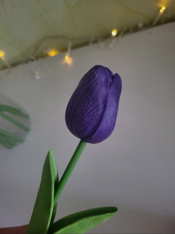 Tulipes violettes artificielles - photo numéro 7