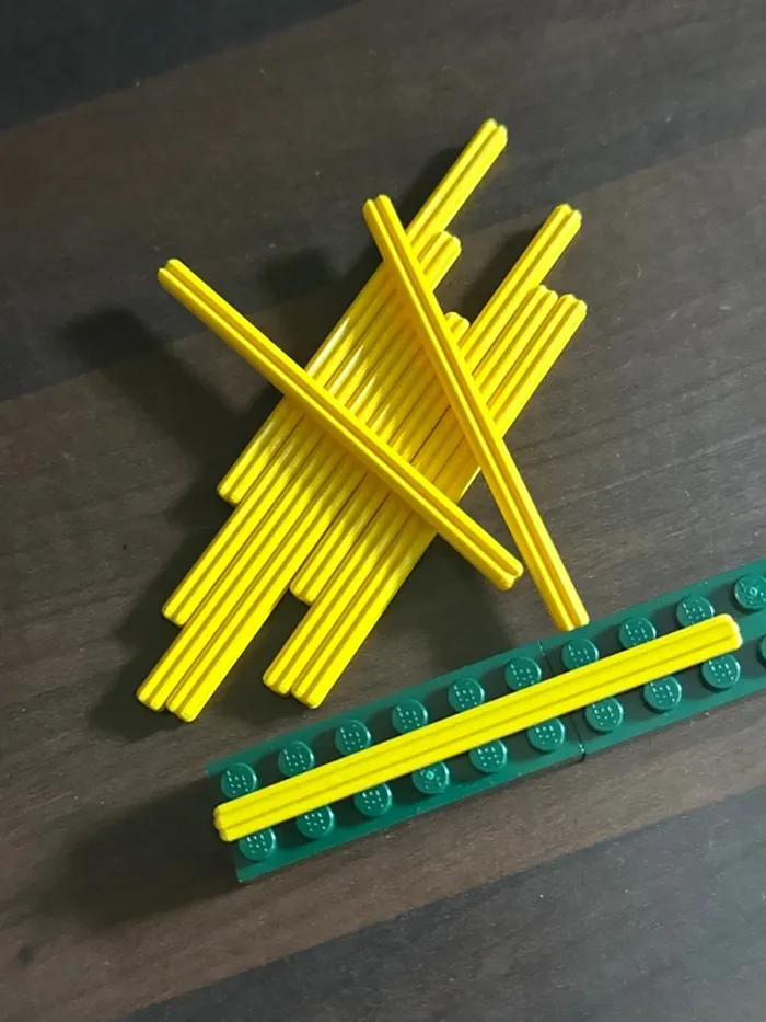 10 Lego Technic, Axle 9L ref 60485 Yellow - photo numéro 3