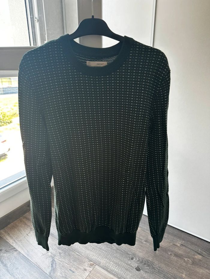 Pull Celio – Taille M – Vert & Blanc – Neuf sans étiquette