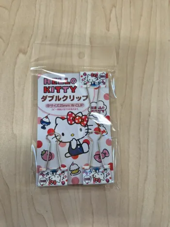 Set 3 double clips Hello Kitty