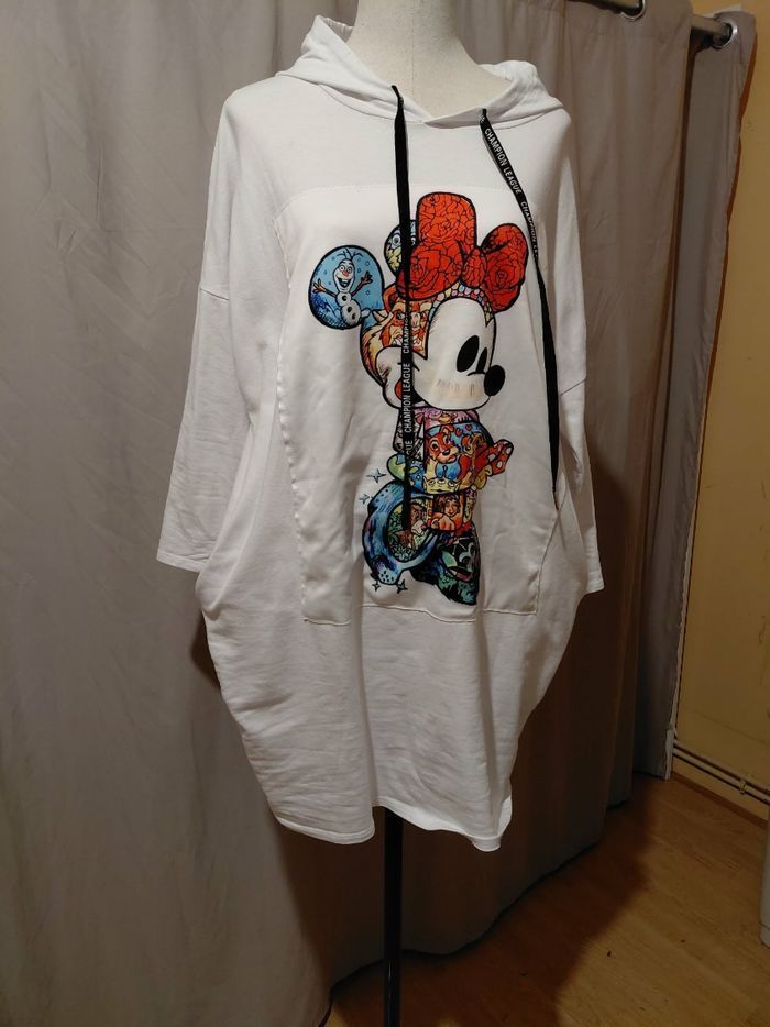 Très joli sweat long à capuche femme T U 