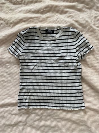 T shirt cottelé marinière 