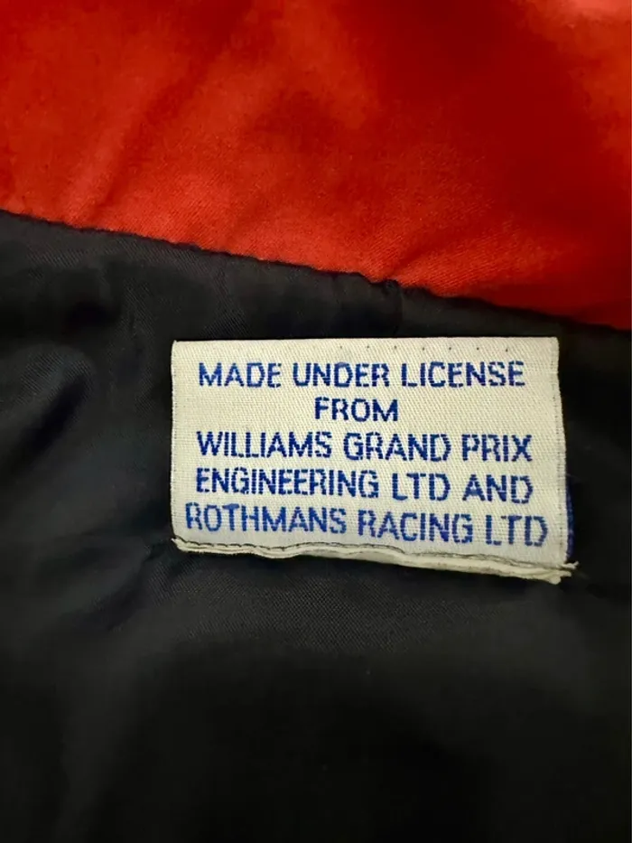 Veste Renault Williams X Rothmans - photo numéro 8