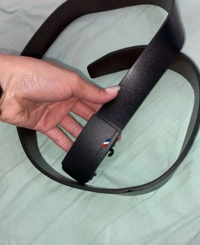 A26 ceinture homme d'affaire simili cuir noir boucle automatique - photo numéro 3