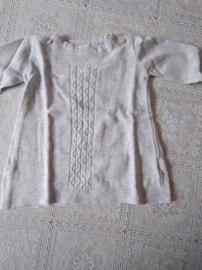 Robe pull grise 9 mois