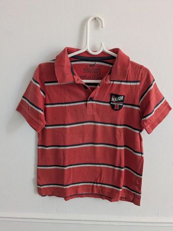 Polo rouge sergent major 7 ans
