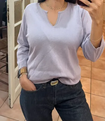 Superbe petit pull Lila vintage parisien 100% coton- la redoute - 42/44 - très bon état