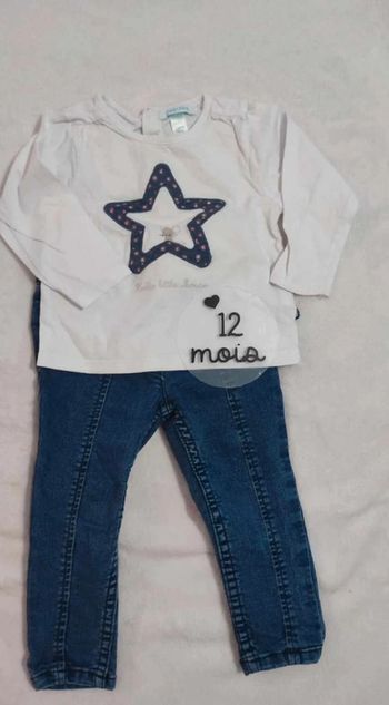 Jeans t-shirt 12 mois