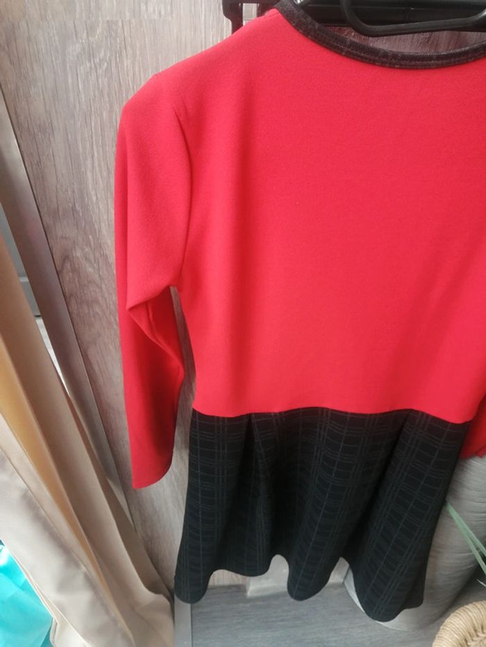 Robe manche longue rouge à carreaux 14A - photo numéro 7